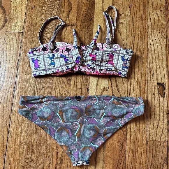 Maaji Equestrian Garden Bikini Reversible Sz S/M - Picture 6 of 16